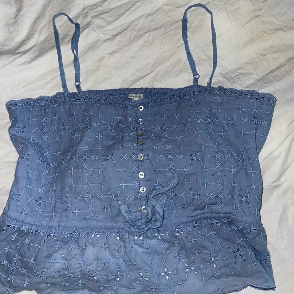 Light blue aerie crop top
